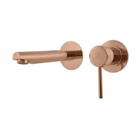 Mitigeur lavabo mural encastrable SEINA en laiton rose gold poli 8 cm