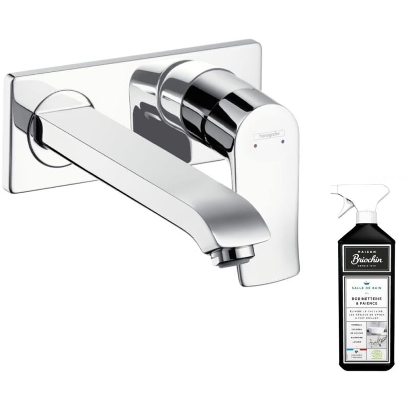 Mitigeur lavabo mural HANSGROHE Metris 225 mm + nettoyant Briochin