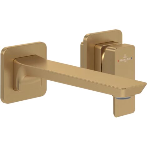 Mitigeur lavabo mural VILLEROY ET BOCH Subway 3.0 Brushed Gold