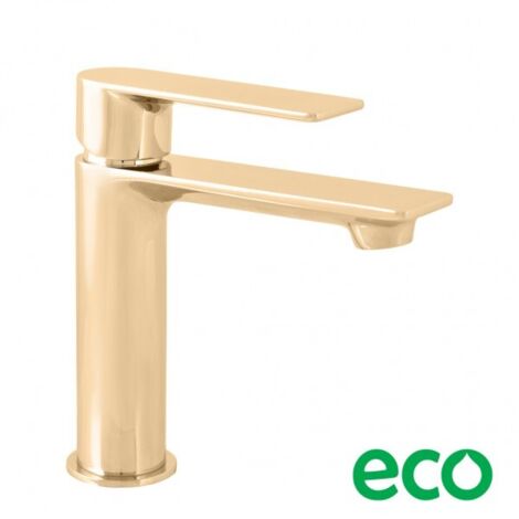 Mitigeur lavabo NIL en laiton doré sans siphon