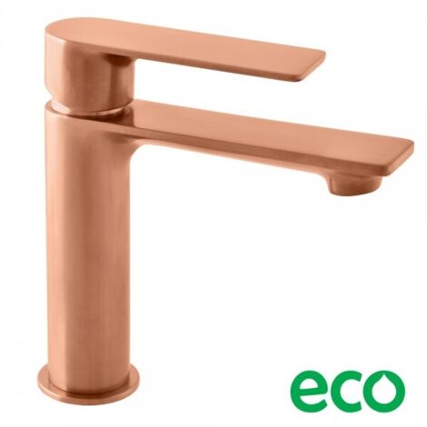 Mitigeur lavabo NIL en laiton rose gold brossé sans siphon