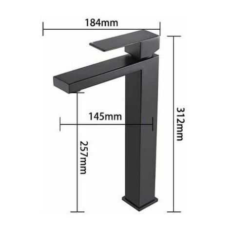 Mitigeur lavabo noir mat