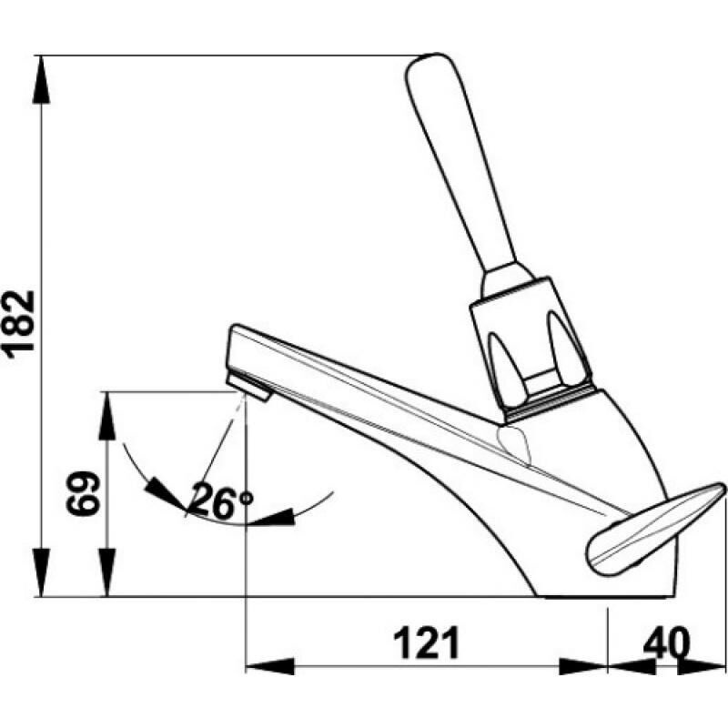Presto - Mitigeur lavabo 7000 sur plage avec robinet d'arrêt
