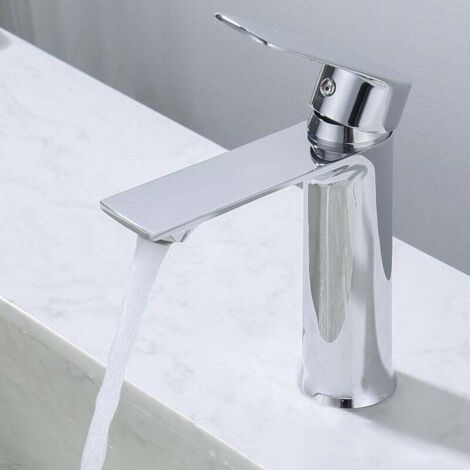 Mitigeur Lavabo Robinet Salle de Bain Mitigeur Vasque Robinet Lave Main Robinetterie Acier inoxydable