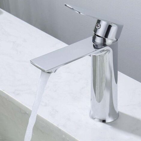 Mitigeur Lavabo Robinet Salle de Bain Mitigeur Vasque Robinet Lave Main Robinetterie Acier inoxydable