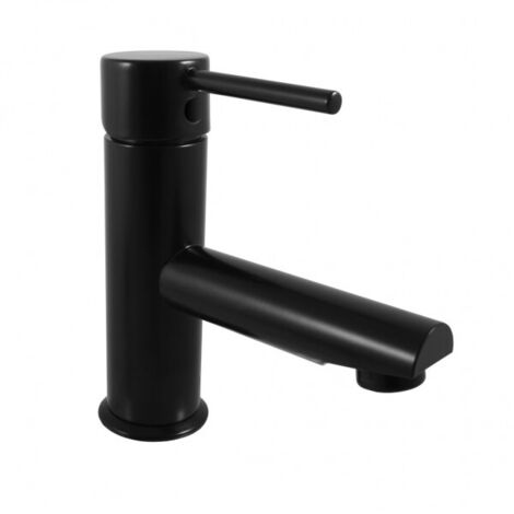 Mitigeur lavabo SEINA sans bonde en laiton noir