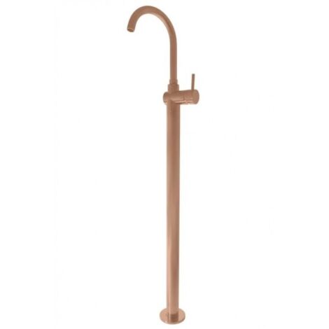 Mitigeur lavabo sur pied SEINA en laiton rose gold poli H. 115 cm