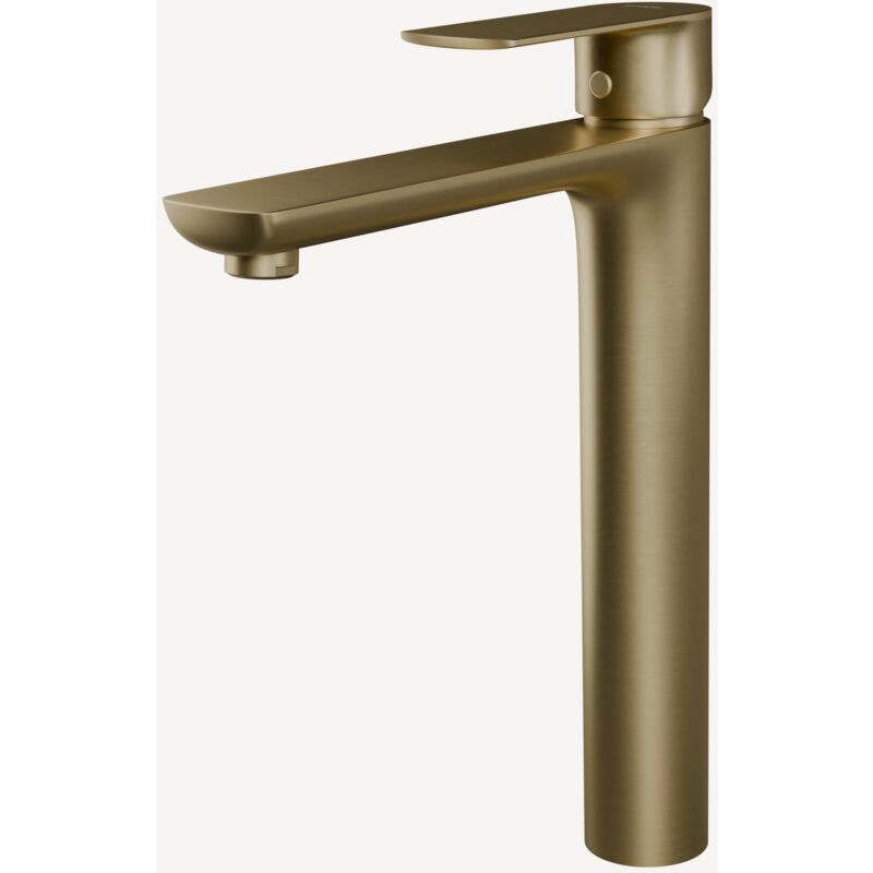 Kroos ® - Robinet mitigeur vasque Doré brossé - Nunki