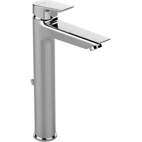 Mitigeur lavabo TESI BlueStart avec base allongée avec vidage chromé IDEAL STANDARD