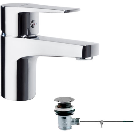 Mitigeur lavabo TITANIUM Chromé avec vidage INOX
