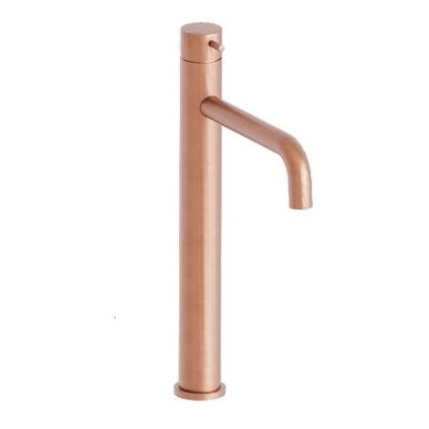 Mitigeur Lavabo Triverde Haut Or Rose Brosse + Vidage Up&Down Pvd Robinetterie TRIVERDE - CRISTINA ONDYNA TV22234P