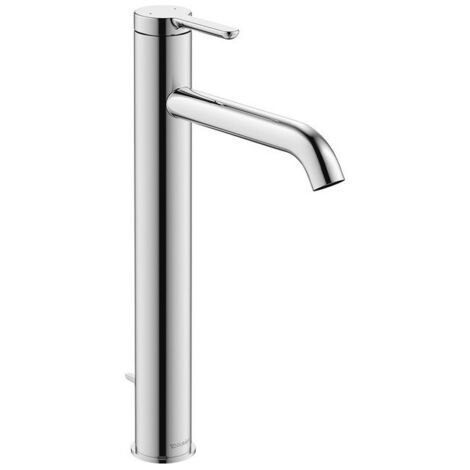 mitigeur lavabo XL à tirette, H322, rallonge 166mm, noir mat