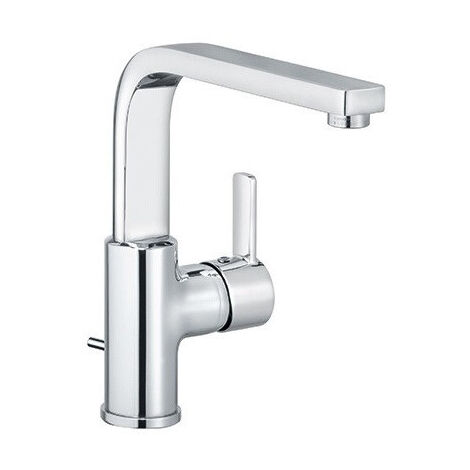 Mitigeur lavabo ZENTA DN 15, bec orientable, garniture de vidage G 1 1/2 pouce chromé KLUDI