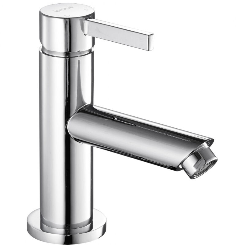 Krone - Mitigeur lave-mains chromé avec bonde h 12.7 cm - Korner