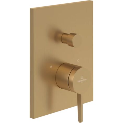Mitigeur mécanique encastré avec inverseur VILLEROY ET BOCH Conum Brushed Gold