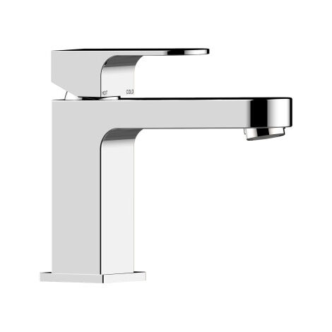 Mitigeur mécanique pour lavabo avec vidage et flexible en acier inoxydable chromé GILLO - BOSSINI Z00704021