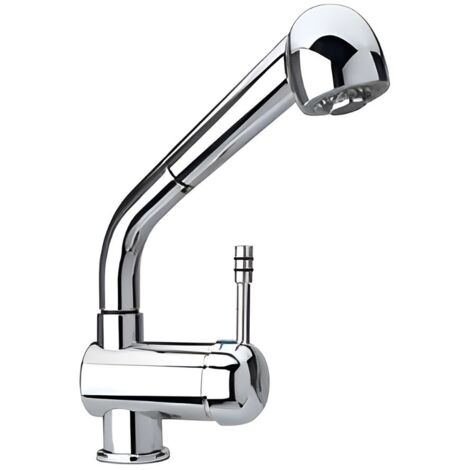 Mitigeur monobloc évier douche extractible Paini 64CR566 chromé H23.25xL20.2