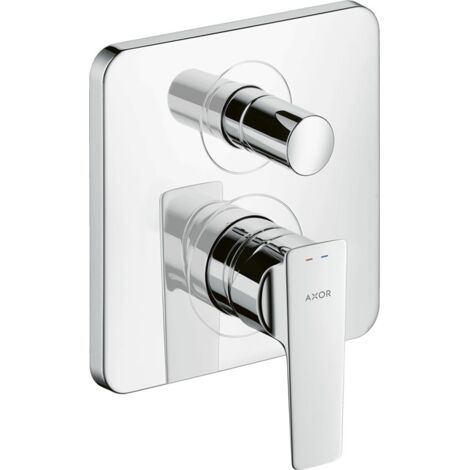 Mitigeur monobloc pour baignoire AXOR CITTERIO E DN 15 UP avec poignée intégrée, finition laiton brossé