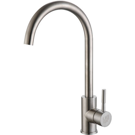 Mitigeur monocommande avec bec haut orientable en finition chromÃ©e pour Ã©vier, modÃ¨le Mango