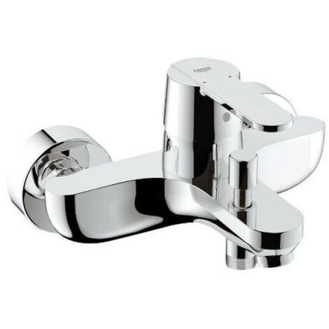 Mitigeur monocommande bain douche - GROHE - Get - Montage mural - Raccord fileté - Rosaces métal