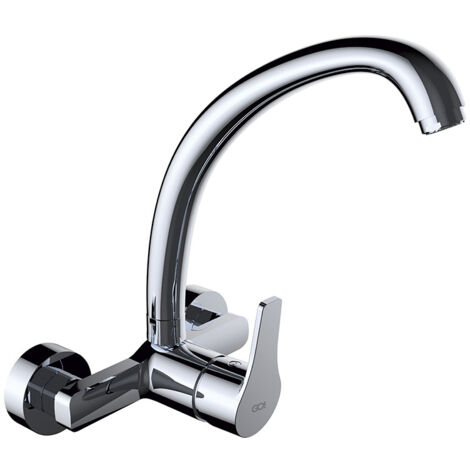 Mitigeur monocommande Chrome Mural Evier GO - STH