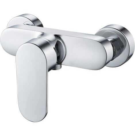 Mitigeur Monocommande Douche Robinet Mural Chromé, Flexibilité d’installation avec Raccord G1/2 pour Douche