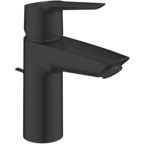 Mitigeur monocommande lavabo - GROHE Start - 242092432 - Noir mat - Taille S - Economie d'eau - Tirette et vidage