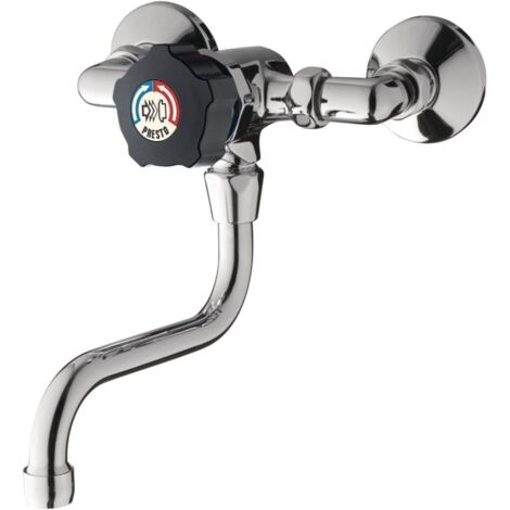 mitigeur monocommande mural presto 35808 bouton noir