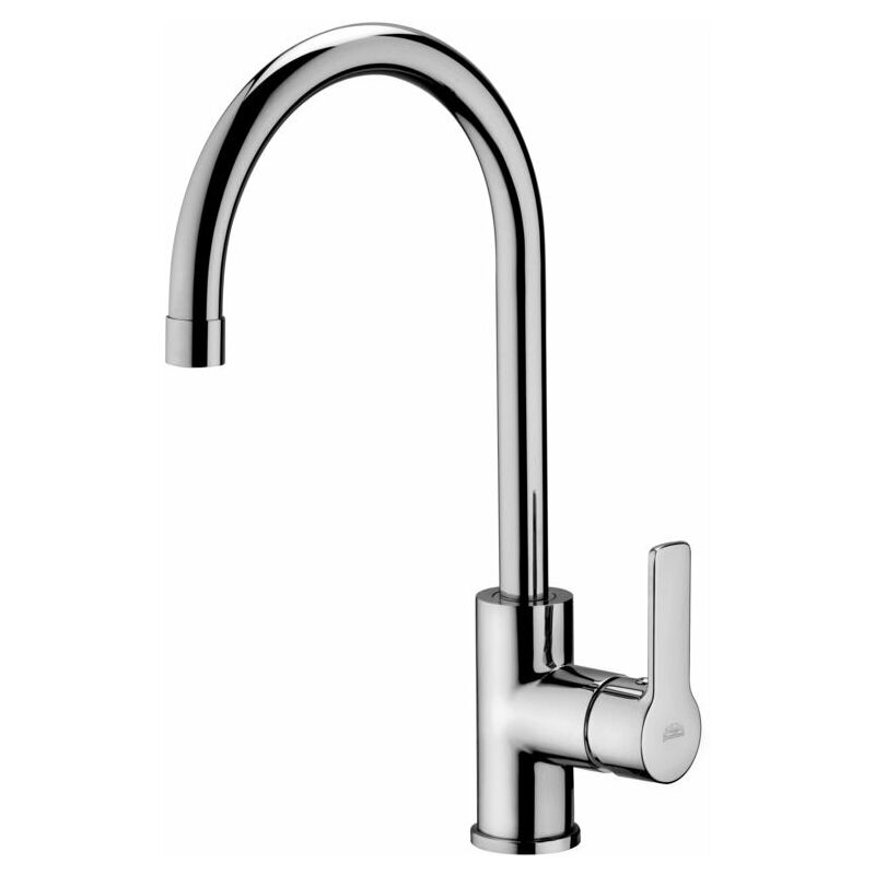 Paffoni - Mitigeur d'évier avec bec haut Rouge série RED180CR Chromé - Laiton