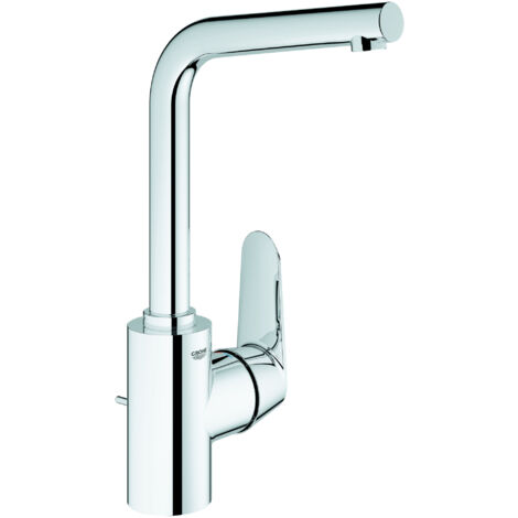 Mitigeur monocommande pour lavabo – Finition chromée GROHE StarLight – Bec haut orientable avec mousseur – Cartouche céramique 35 mm
