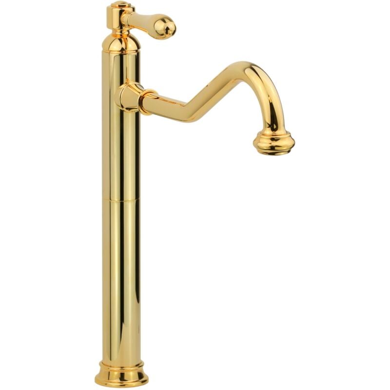 Mitigeur monocommande pour lavabo haut, modèle rétro, coloris or Gattoni Oxford 3145/31D0 Or