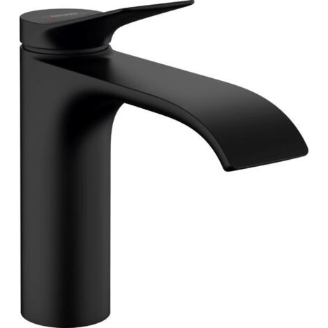mitigeur monocommande pour lavabo Vivenis ComfortZone 110 hansgrohe avec ensemble de vidage, finition noir mat