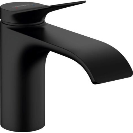 mitigeur monocommande pour lavabo Vivenis ComfortZone 80 hansgrohe avec ensemble de vidage noir mat
