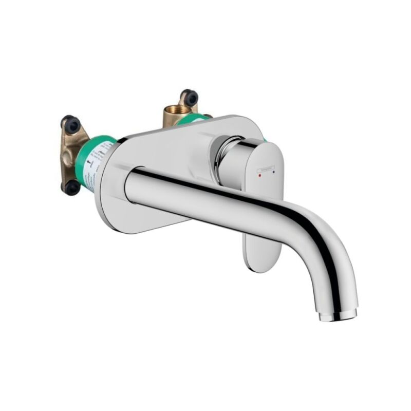 Hansgrohe - Mitigeur mural lavabo Vernis Blend, chromé + Corps encastré