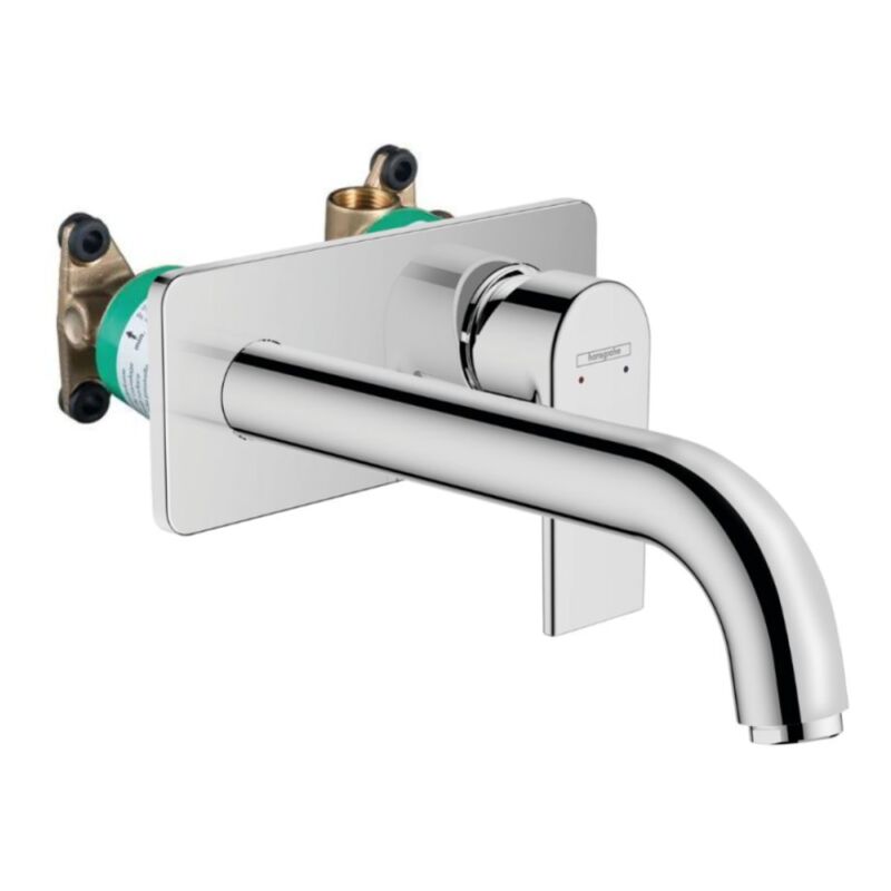 Hansgrohe - Mitigeur mural lavabo Vernis Shape chromé + Corps encastré