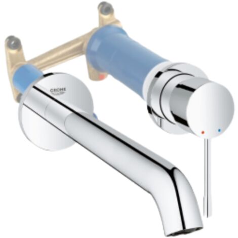 Grohe – Mitigeur mural lavabo – Finition chromée – Corps en laiton avec technologie SilkMove – Longueur du bec 23 cm – Entraxe 11 cm