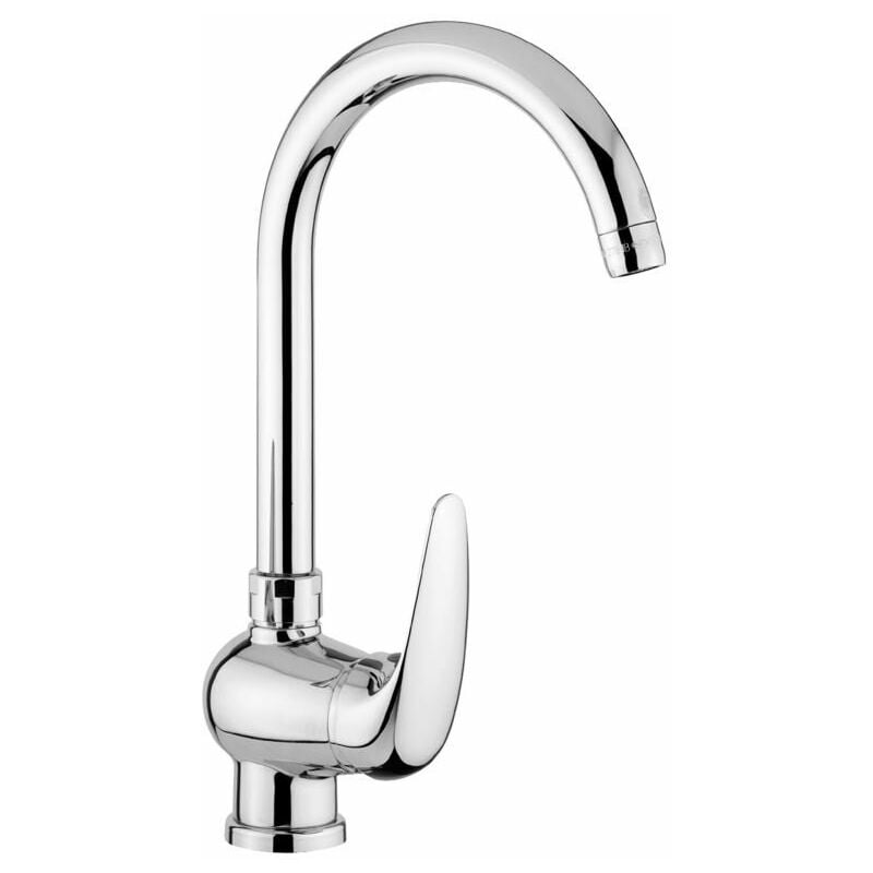 Paffoni - Série Duemila DU180CR Mitigeur d'évier avec bec pivotant Chromé - Laiton