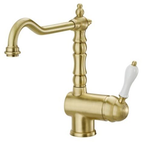 Mitigeur pour évier FARFALLE RETRO Vieux Bronze avec bec orientable - CRISTINA ONDYNA FR13392