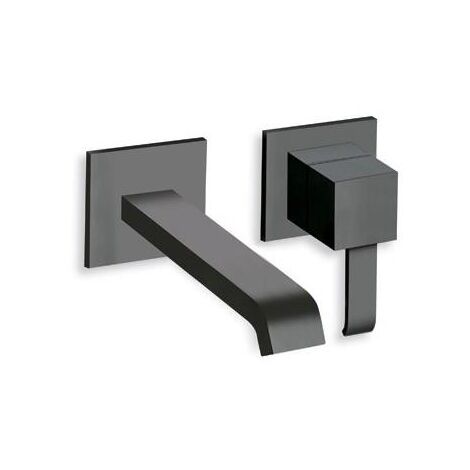 Mitigeur pour lavabo mural saillie 18 cm BLACKMAT QUADRI - CRISTINA ONDYNA QM27713