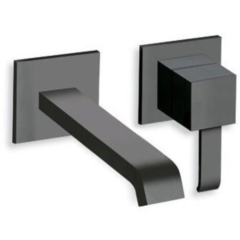 Mitigeur pour lavabo mural saillie 22,5 cm BLACKMAT QUADRI - CRISTINA ONDYNA QM27913