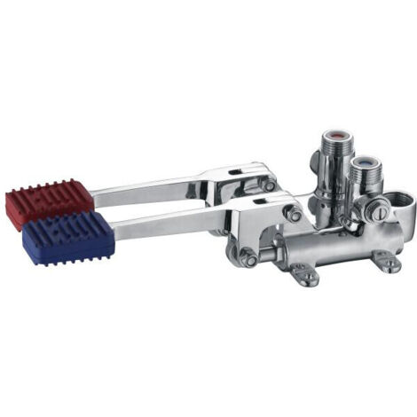 Mitigeur professionnel 2 pédales et 2 arrivées d'eau PREMIUM - GOLDINOX