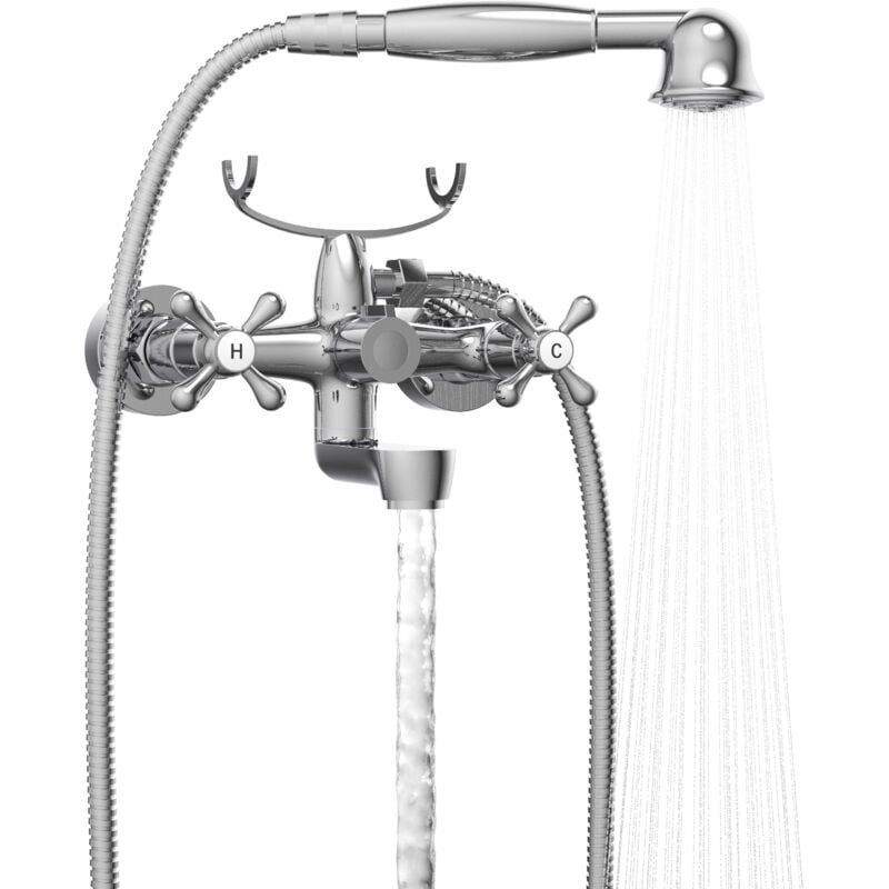 Mitigeur rétro pour baignoire + douche