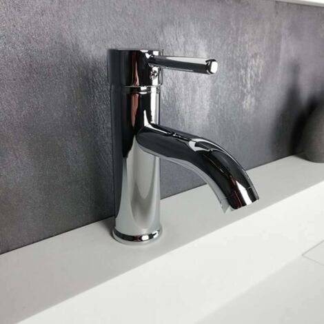 Mitigeur salle de bain Ary, bas en laiton chromé pour vasque à poser