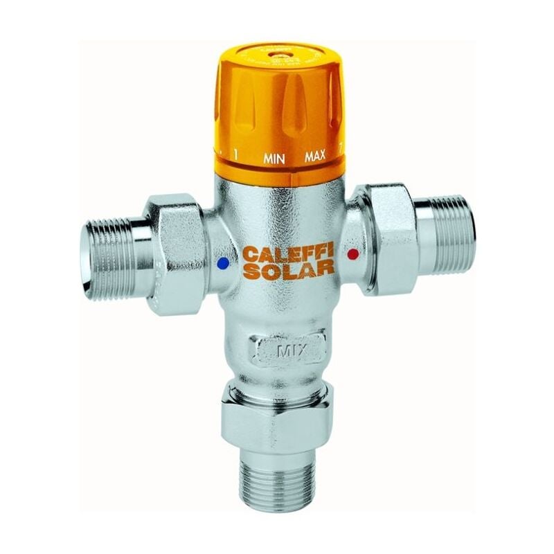Caleffi mitigeur solaire thermique 252153 3/4", avec clapet anti-retour, 30-65 °C, chromé