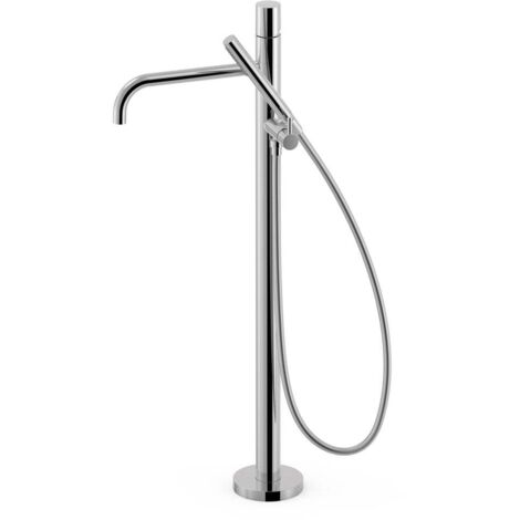 Mitigeur sur pied pour baignoire et douche1 colonne verticale Chrome - TRES 26247006