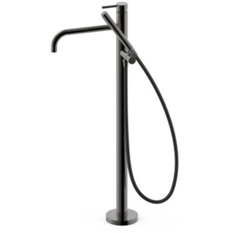 Mitigeur sur pied pour baignoire et douche1 colonne verticale Noir Métallisé - TRES 26247005KM