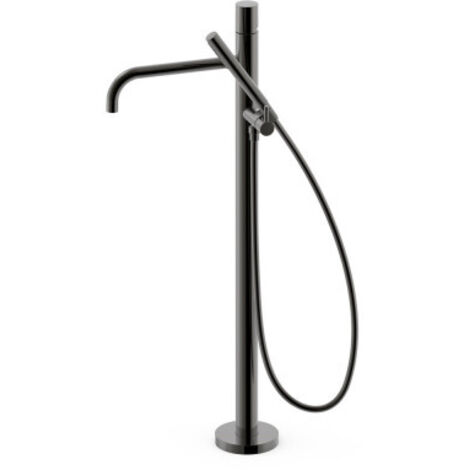 Mitigeur sur pied pour baignoire et douche1 colonne verticale Noir Métallisé - TRES 26247006KM
