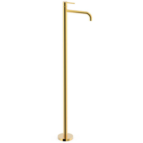 Mitigeur sur pied pour lavabo1 colonne verticale d’alimentation Or 24K - TRES 26285305OR