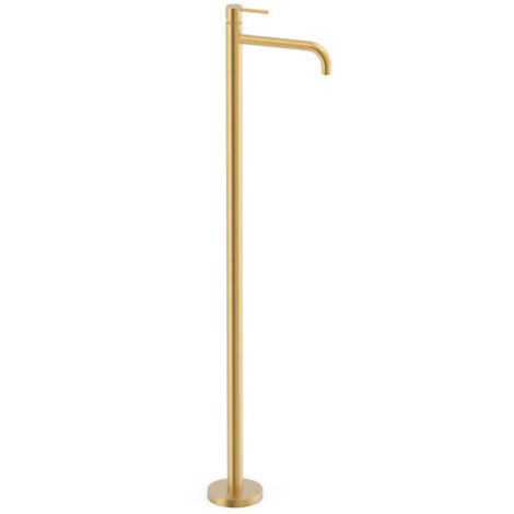 Mitigeur sur pied pour lavabo1 colonne verticale d’alimentation Or Mat 24K - TRES 26285305OM