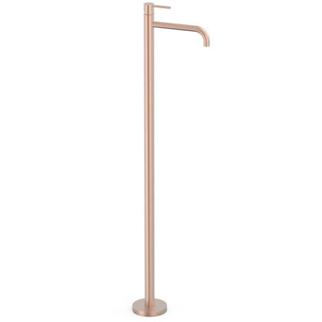 Mitigeur sur pied pour lavabo1 colonne verticale d’alimentation Or Rose Mat 24K - TRES 26285305OPM